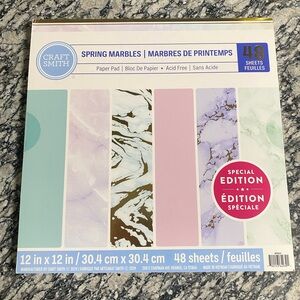 NWT 12x12 Scrapbook Paper Pad - Spring Marbles